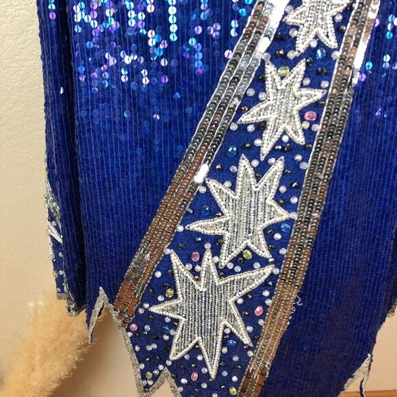 Judith Ann Creations Sequin Star Silk Tunic Dress - Picture 13 of 14